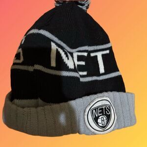 Kids Nets Black and Gray Beanie